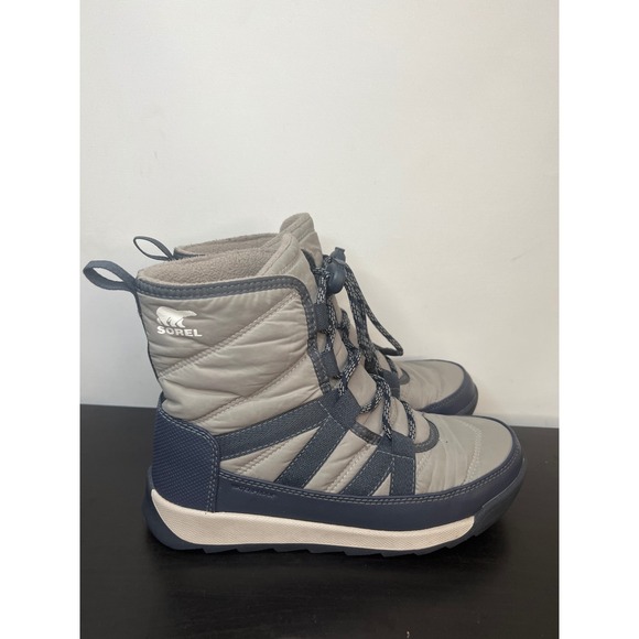 Sorel Other - Sorel Whitney II Puffy Mid Boots Grey Navy Waterproof Winter Size 3 LY4914-419